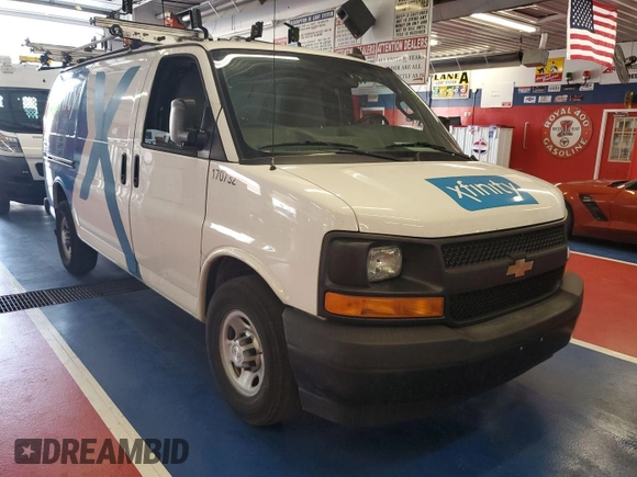 2017 Chevrolet Express Cargo z VIN 1GCWGAFF7H1248369, wystawiony jako IAAI lot #42844628 z przebiegiem 173 570 mil mil oraz . Historia ofert i sprzedaży dostępna na DreamBid. Obrazek 8.