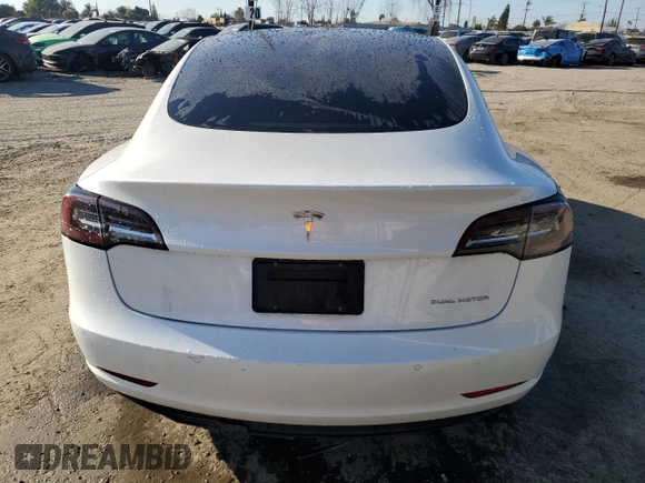 2022 Tesla Model 3 Long Range with VIN 5YJ3E1EB1NF174764, listed as a Copart auction lot 46035765 with 54,434 mi miles and Salvage Title. Bid and sale history available at carsss.com. Image 6.