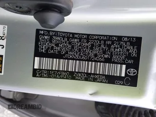2013 Toyota Prius One z VIN JTDKN3DU6D1724266, wystawiony jako IAAI lot #41188620 z przebiegiem 271 903 mil mil oraz . Historia ofert i sprzedaży dostępna na DreamBid. Obrazek 9.