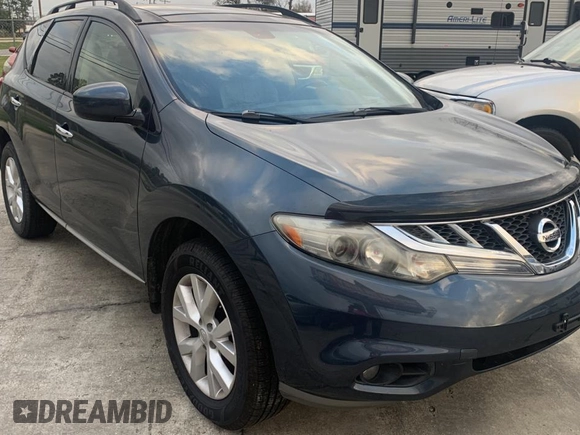 2013 Nissan Murano S with VIN JN8AZ1MU1DW206397, listed as a Copart auction lot 87551185 with 182,215 mi miles and Salvage Title. Bid and sale history available at carsss.com. Image 1.