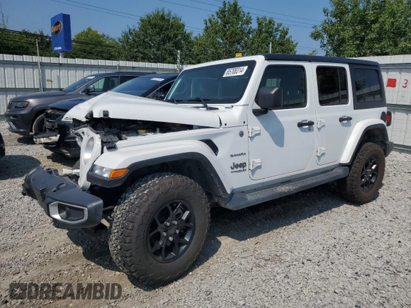 2021 Jeep Wrangler Unlimited Sahara с VIN 1C4HJXEG2MW862783, выставлен на аукционе Copart как лот 65708314 с пробегом 34 302 миль миль и На запчасти • Non repairable. История ставок и продаж доступна на DreamBid. Изображение 1.