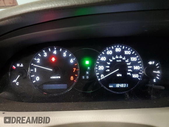 2008 Toyota Avalon XL with VIN 4T1BK36B48U292863, listed as a Copart auction lot 52014335 with 184,831 mi miles and Salvage Title. Bid and sale history available at carsss.com. Image 9.