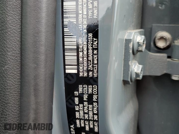 2017 Jeep Renegade Sport with VIN ZACCJBAB8HPF01536, listed as a Copart auction lot 43922765 with 145,883 mi miles and Non Repairable. Bid and sale history available at carsss.com. Image 14.