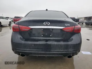 2021 Infiniti Q50 Luxe with VIN JN1EV7BP5MM706988, listed as a Copart auction lot 43010855 with 80,701 mi miles and Salvage title. Bid and sale history available at DreamBid. Image 6.