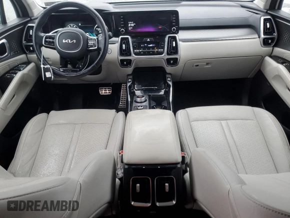 2023 Kia Sorento Hybrid SX Prestige with VIN KNDRMDLG4P5146779, listed as a Copart auction lot 81852214 with 33,116 mi miles and Salvage Title. Bid and sale history available at carsss.com. Image 8.