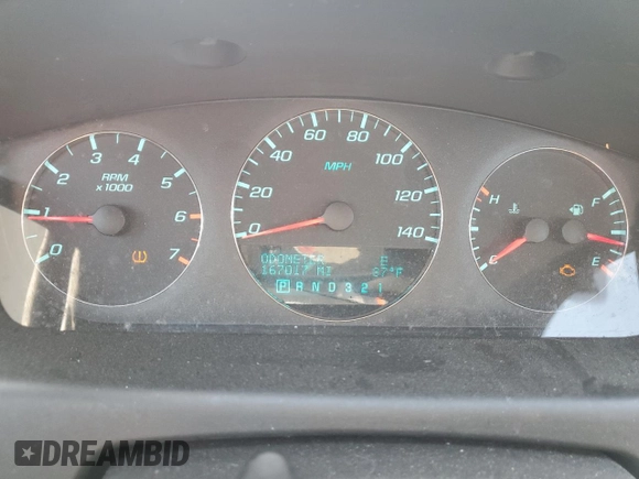 2010 Chevrolet Impala LT with VIN 2G1WB5EK0A1218448, listed as a Copart auction lot 50371945 with 167,017 mi miles and Salvage Title. Bid and sale history available at DreamBid. Image 9.