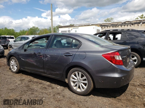 2012 Honda Civic EX-L with VIN 2HGFB2F98CH565717, listed as a Copart auction lot 56014695 with 159,440 mi miles and Salvage Title. Bid and sale history available at DreamBid. Image 2.