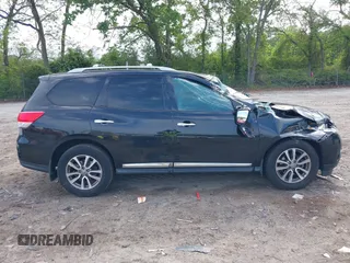 2016 Nissan Pathfinder S with VIN 5N1AR2MN5GC657649, listed as a IAAI auction lot 42098636 with 112,260 mi miles and . Bid and sale history available at DreamBid. Image 13.