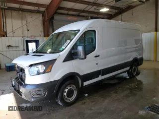 2021 Ford Transit Cargo with VIN 1FTBR1C82MKA10660, listed as a Copart auction lot 48245695 with 63,401 mi miles and Salvage Title. Bid and sale history available at DreamBid. Image 1.