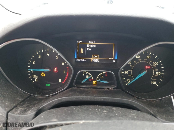 2017 Ford Focus SE with VIN 1FADP3F22HL208663, listed as a Copart auction lot 88231795 with 86,694 mi miles and Clean Title. Bid and sale history available at carsss.com. Image 9.