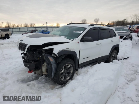 2019 Jeep Cherokee Trailhawk Elite with VIN 1C4PJMBX3KD196654, listed as a Copart auction lot 46592565 with 122,225 mi miles and Salvage Title. Bid and sale history available at carsss.com. Image 1.