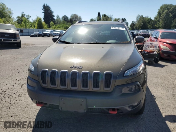 2015 Jeep Cherokee Trailhawk with VIN 1C4PJMBS8FW513391, listed as a Copart auction lot 64633115 with 115,406 mi miles and Clean title. Bid and sale history available at DreamBid. Image 5.