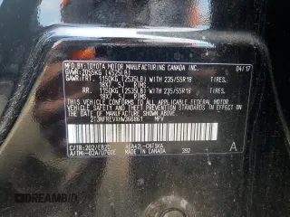 2017 Toyota RAV4 SE z VIN 2T3NFREVXHW366861, wystawiony jako Copart lot #53185445 z przebiegiem 109 386 mil mil oraz Szkoda całkowita • Salvage title. Historia ofert i sprzedaży dostępna na DreamBid. Obrazek 15.