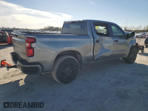 2024 Chevrolet Silverado 1500 Custom with VIN 1GCPABEK2RZ102085, listed as a Copart auction lot 87700835 with 31,311 mi miles and Salvage Title. Bid and sale history available at DreamBid. Image 3.
