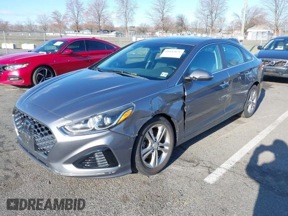 2018 Hyundai Sonata SEL with VIN 5NPE34AFXJH718120, listed as a IAAI auction lot 41847879 with 84,408 mi miles and . Bid and sale history available at carsss.com. Image 2.