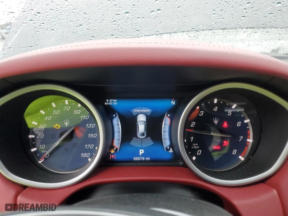 2017 Maserati Ghibli S Q4 with VIN ZAM57RTL8H1266945, listed as a Copart auction lot 51934315 with 56,979 mi miles and Salvage Title. Bid and sale history available at carsss.com. Image 9.