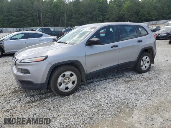 2015 Jeep Cherokee Sport with VIN 1C4PJLAB5FW591381, listed as a Copart auction lot 59596825 with 171,172 mi miles and Salvage title. Bid and sale history available at DreamBid. Image 1.