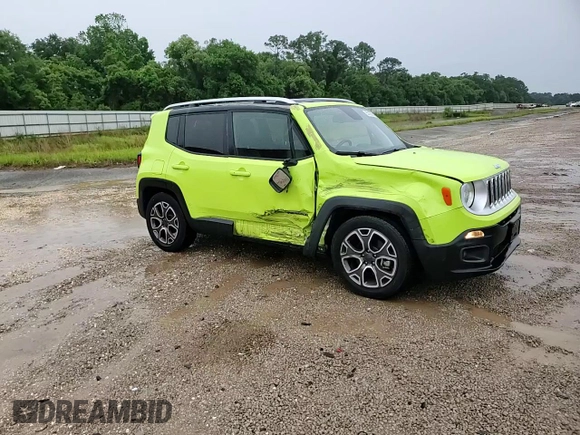 2018 Jeep Renegade Limited with VIN ZACCJADB1JPG74634, listed as a Copart auction lot 55216705 with 71,400 mi miles and Salvage title. Bid and sale history available at DreamBid. Image 14.