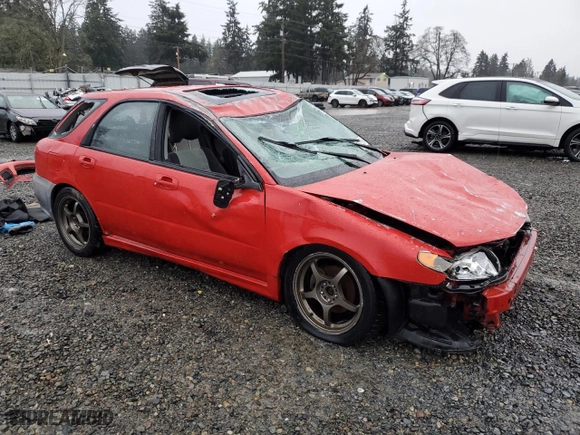 2005 Saab 9-2X Linear with VIN JF4GG616X5H052883, listed as a Copart auction lot 85338854 with NaN miles and Salvage Title. Bid and sale history available at carsss.com. Image 4.