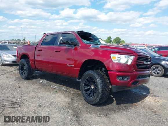 2021 Ram 1500 Big Horn with VIN 1C6SRFFT4MN808354, listed as a IAAI auction lot 42188407 with 62,315 mi miles and . Bid and sale history available at DreamBid. Image 1.