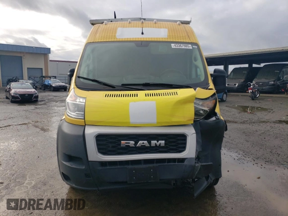 2021 Ram ProMaster Cargo with VIN 3C6LRVBG8ME564901, listed as a Copart auction lot 43367985 with Not Provided miles and Salvage Title. Bid and sale history available at carsss.com. Image 5.