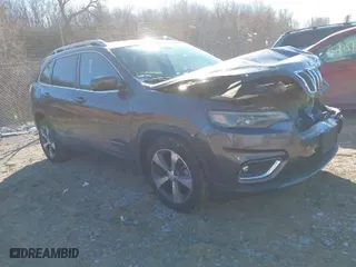 2019 Jeep Cherokee Limited with VIN 1C4PJLDB4KD327439, listed as a IAAI auction lot 41287922 with 42,968 mi miles. Bid and sale history available at carsss.com. Image 1.