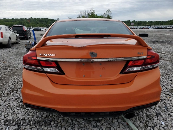 2015 Honda Civic Si z VIN 2HGFB6E51FH701373, wystawiony jako Copart lot #55479555 z przebiegiem Nie podano mil oraz Szkoda całkowita • Salvage title. Historia ofert i sprzedaży dostępna na DreamBid. Obrazek 6.