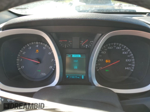 2013 Chevrolet Equinox LT with VIN 2GNALDEK8D6207706, listed as a Copart auction lot 56551825 with 110,615 mi miles and Clean Title. Bid and sale history available at DreamBid. Image 9.