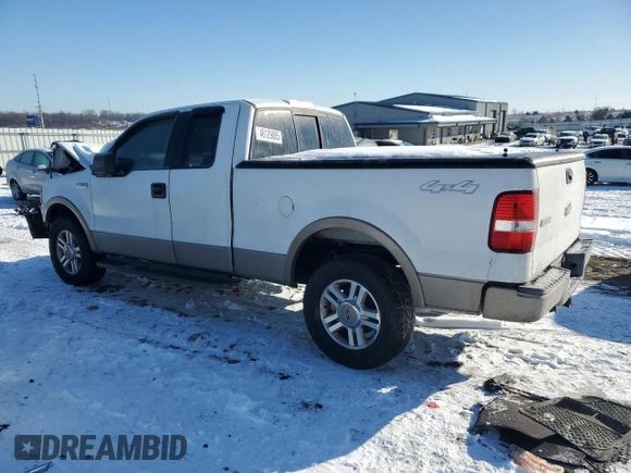 2005 Ford F-150 XLT with VIN 1FTPX14555NA48125, listed as a Copart auction lot 46129885 with 203,695 mi miles and Salvage Title. Bid and sale history available at carsss.com. Image 2.