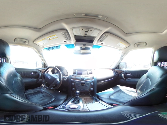 2012 Infiniti QX56 7-passenger with VIN JN8AZ2NE4C9019603, listed as a Copart auction lot 62738594 with 224,183 mi miles and Salvage Title. Bid and sale history available at carsss.com. Image 13.