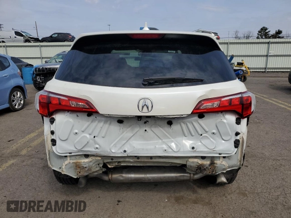2017 Acura RDX with VIN 5J8TB3H38HL007166, listed as a Copart auction lot 51039055 with 109,250 mi miles and Salvage Title. Bid and sale history available at carsss.com. Image 6.