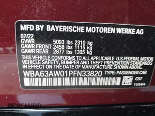 2023 BMW 4 Series M440i z VIN WBA63AW01PFN33820, wystawiony jako IAAI lot #41241907 z przebiegiem 10 789 mil mil oraz . Historia ofert i sprzedaży dostępna na DreamBid. Obrazek 9.