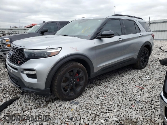 2020 Ford Explorer ST with VIN 1FM5K8GC7LGD16792, listed as a Copart auction lot 53355285 with 47,263 mi miles and Salvage Title. Bid and sale history available at DreamBid. Image 1.
