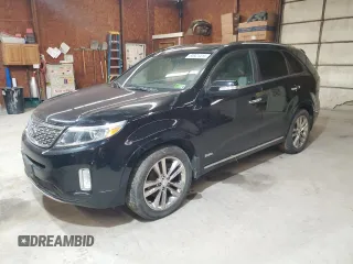 2014 Kia Sorento SX z VIN 5XYKWDA74EG484718, wystawiony jako Copart lot #60921415 z przebiegiem 110 820 mil mil oraz Czysty tytuł • Clean title. Historia ofert i sprzedaży dostępna na DreamBid. Obrazek 1.