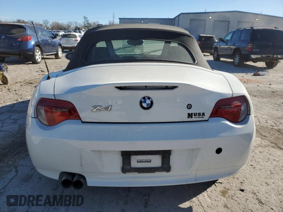 2006 BMW Z4 3.0si with VIN 4USBU53536LX01280, listed as a Copart auction lot 41699875 with 136,166 mi miles and Clean title. Bid and sale history available at DreamBid. Image 6.