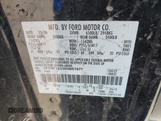 2006 Ford F-150 XL with VIN 1FTRF12236NB67877, listed as a IAAI auction lot 42607835 with Not provided miles and . Bid and sale history available at DreamBid. Image 9.