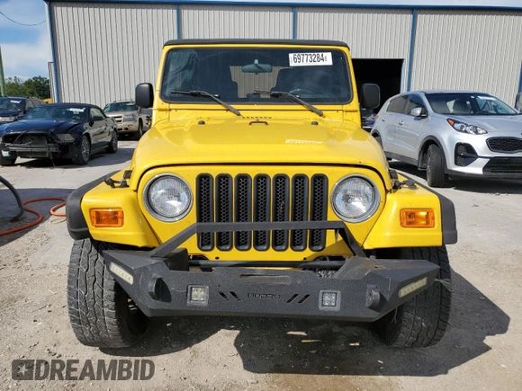 2003 Jeep Wrangler X with VIN 1J4FA39S83P368090, listed as a Copart auction lot 69773284 with 216,671 mi miles and Salvage Title. Bid and sale history available at carsss.com. Image 5.