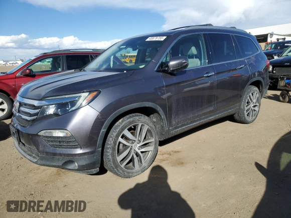 2017 Honda Pilot Touring with VIN 5FNYF6H98HB016757, listed as a Copart auction lot 45879755 with 85,580 mi miles and Salvage Title. Bid and sale history available at DreamBid. Image 1.
