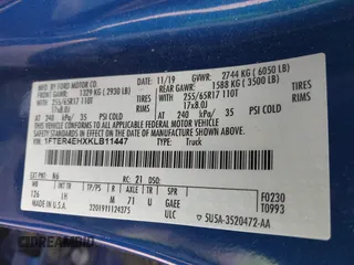 2019 Ford Ranger XL with VIN 1FTER4EHXKLB11447, listed as a IAAI auction lot 41567759 with 140,612 mi miles. Bid and sale history available at carsss.com. Image 9.
