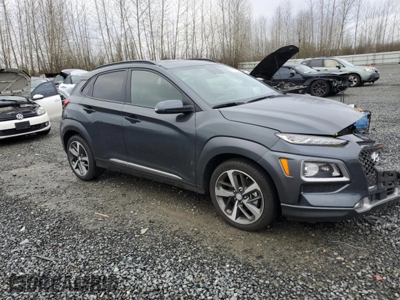2019 Hyundai Kona Ultimate with VIN KM8K5CA56KU373671, listed as a Copart auction lot 85727634 with 17,727 mi miles and Salvage Title. Bid and sale history available at carsss.com. Image 4.