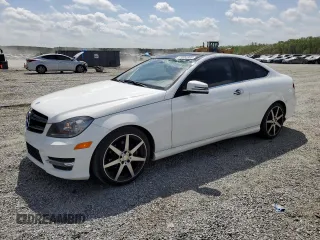 2015 Mercedes-Benz C-Class C 250 with VIN WDDGJ4HB4FG351444, listed as a Copart auction lot 51834965 with 76,841 mi miles and Salvage Title. Bid and sale history available at carsss.com. Image 1.