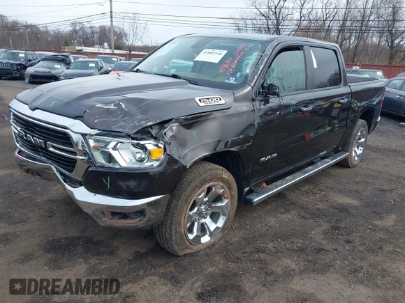 2019 Ram 1500 Big Horn with VIN 1C6SRFFT6KN623770, listed as a IAAI auction lot 41887518 with 46,917 mi miles and . Bid and sale history available at DreamBid. Image 2.