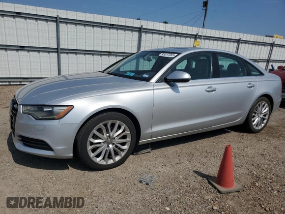 2014 Audi A6 Premium Plus with VIN WAUFMAFC6EN013641, listed as a Copart auction lot 54417055 with 95,749 mi miles and Salvage title. Bid and sale history available at DreamBid. Image 1.