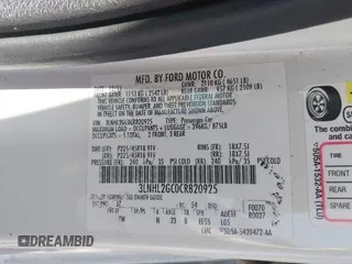 2012 Lincoln MKZ with VIN 3LNHL2GC0CR820925, listed as a IAAI auction lot 42659891 with 89,315 mi miles and . Bid and sale history available at DreamBid. Image 9.