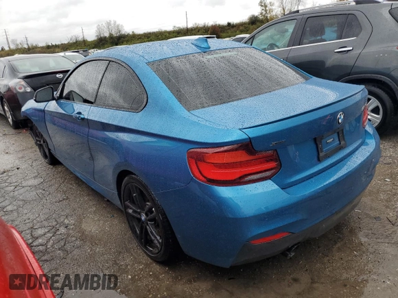 2020 BMW 2 Series M240i xDrive with VIN WBA2J7C09L7F78328, listed as a Copart auction lot 78857304 with 35,851 mi miles and Salvage Title. Bid and sale history available at carsss.com. Image 2.