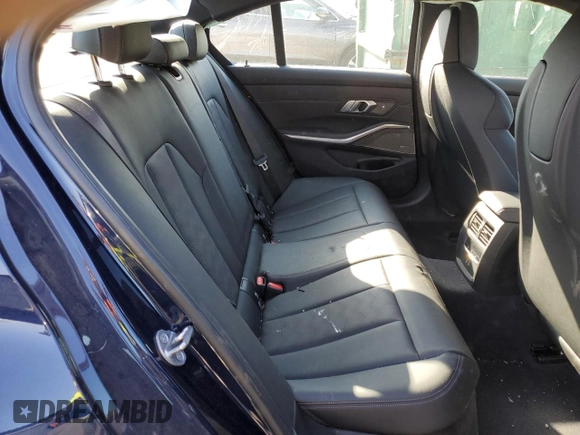 2021 BMW M3 with VIN WBS53AY06MFL37453, listed as a Copart auction lot 44033564 with 21,598 mi miles and Salvage Title. Bid and sale history available at carsss.com. Image 10.