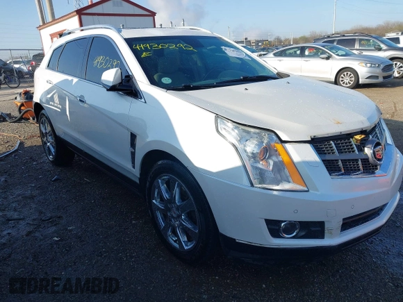 2012 Cadillac SRX Performance Collection with VIN 3GYFNEE35CS561247, listed as a IAAI auction lot 41930292 with 265,599 mi miles and . Bid and sale history available at carsss.com. Image 1.