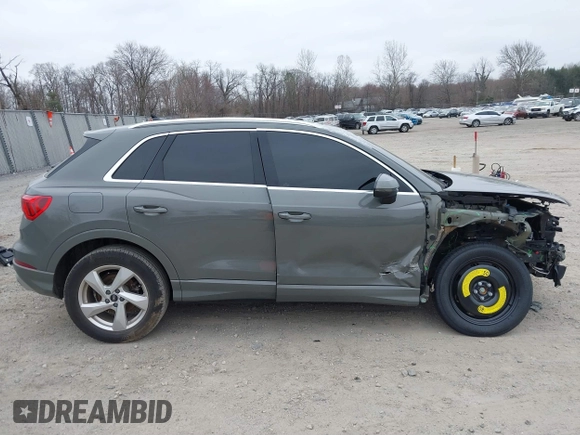 2022 Audi Q3 Premium with VIN WA1AUCF37N1096376, listed as a IAAI auction lot 41803368 with 39,168 mi miles and . Bid and sale history available at DreamBid. Image 13.