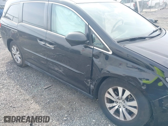 2017 Honda Odyssey EX-L with VIN 5FNRL5H65HB026014, listed as a IAAI auction lot 41719790 with 61,429 mi miles and . Bid and sale history available at DreamBid. Image 6.