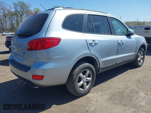 2007 Hyundai Santa Fe GLS with VIN 5NMSG13DX7H055249, listed as a IAAI auction lot 42065670 with 125,203 mi miles and . Bid and sale history available at DreamBid. Image 4.